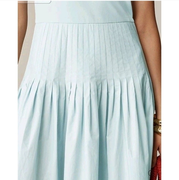 J Crew Pintuck mixy dress CK707 Size XS Baby Blue NWT - Picture 3 of 9